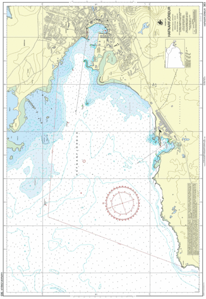 Kort af Hafnarfjarðarhöfn