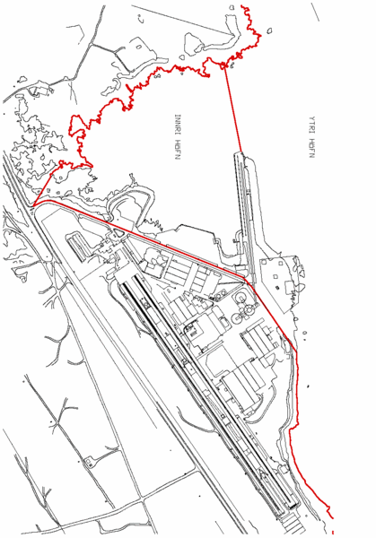 Kort af Hafnarfjarðarhöfn