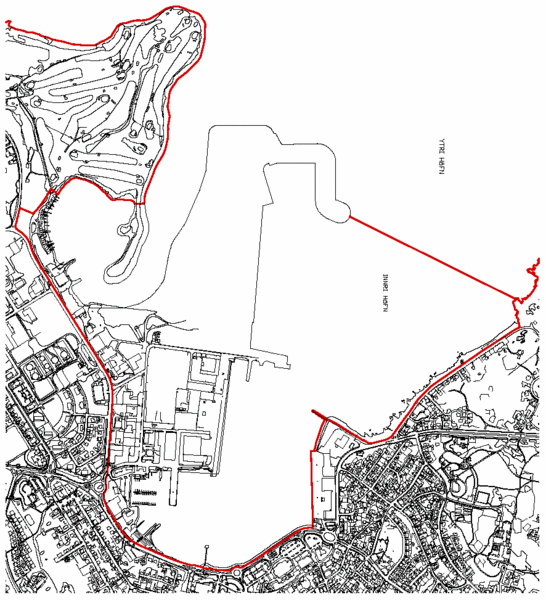 Kort af Hafnarfjarðarhöfn